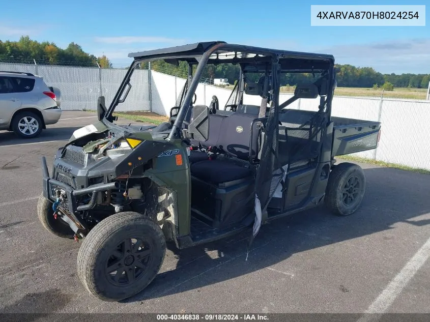 2017 Polaris Ranger Crew Xp 900 VIN: 4XARVA870H8024254 Lot: 40346838