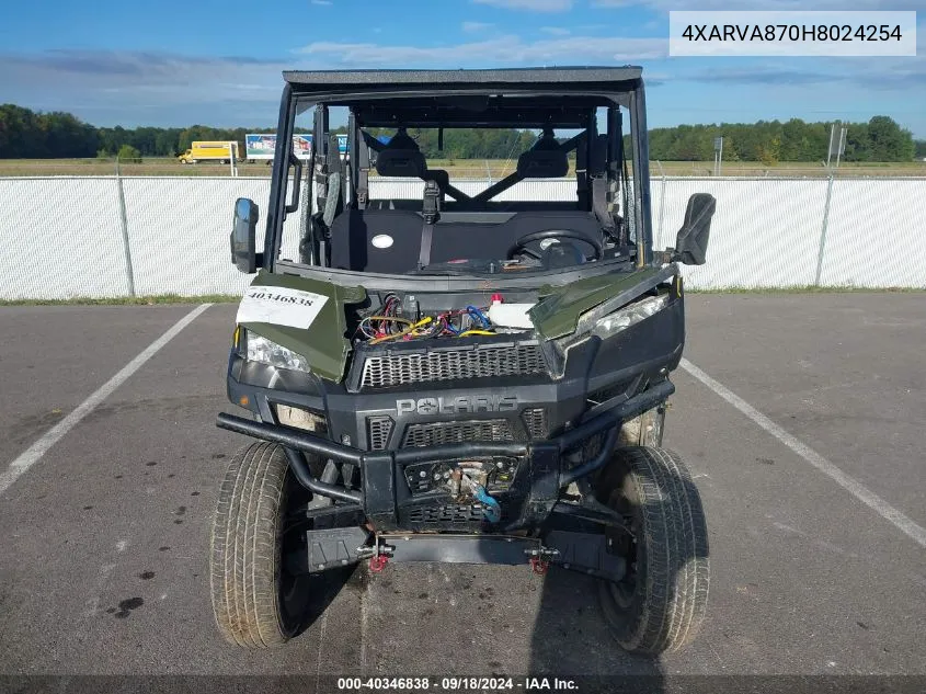 2017 Polaris Ranger Crew Xp 900 VIN: 4XARVA870H8024254 Lot: 40346838