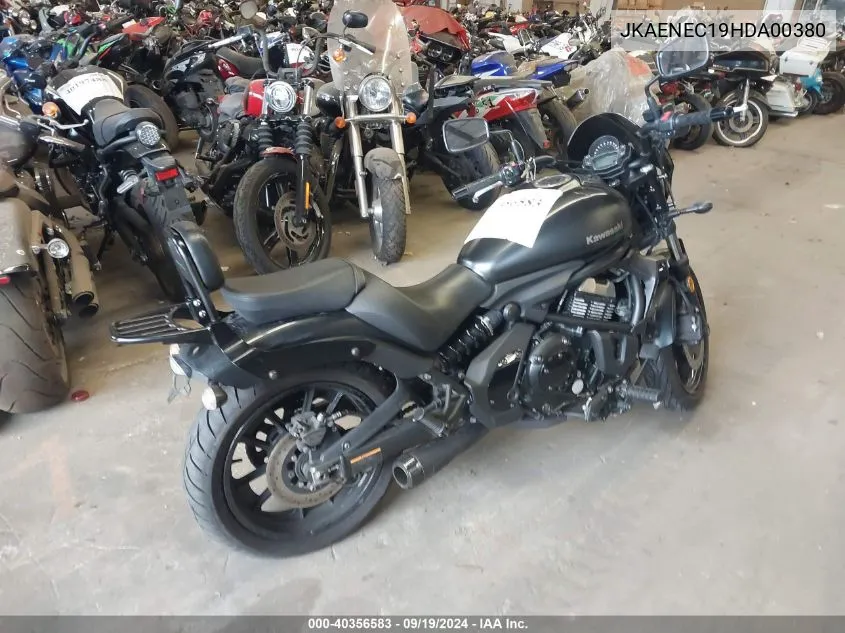 2017 Kawasaki En650 C VIN: JKAENEC19HDA00380 Lot: 40356583