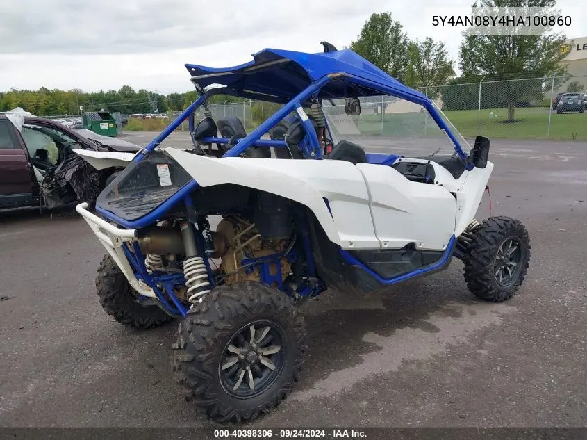 2017 Yamaha Yxz1000 Et VIN: 5Y4AN08Y4HA100860 Lot: 40398306