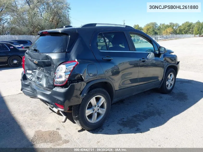 3GNCJPSB0HL261880 2017 Chev Trax Lt Awd Lt