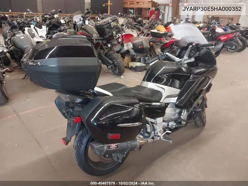 2017 Yamaha Fjr1300 Ae VIN: JYARP30E5HA000352 Lot: 40487579