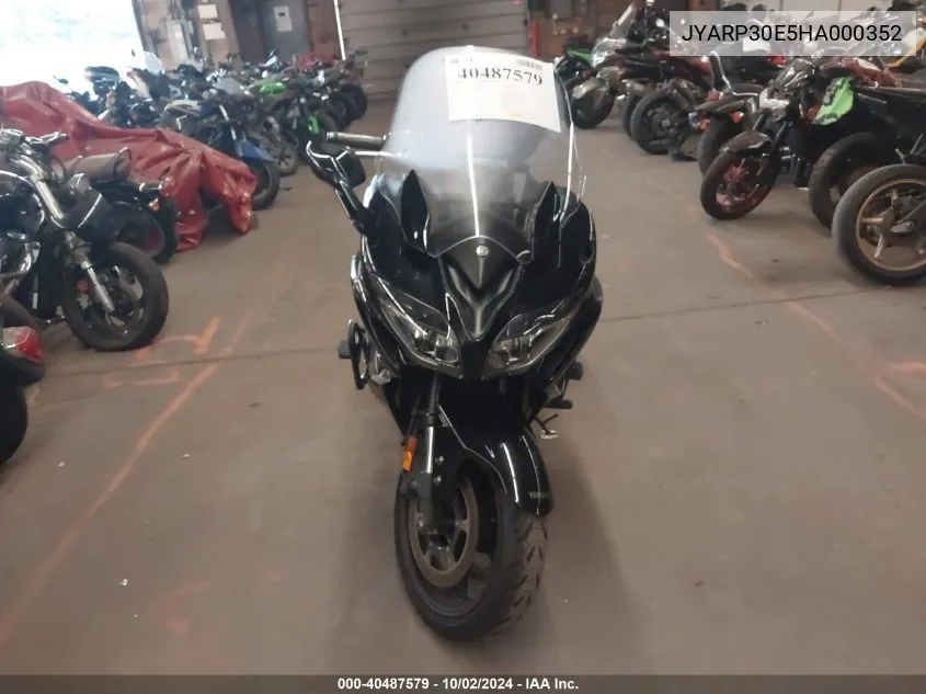 2017 Yamaha Fjr1300 Ae VIN: JYARP30E5HA000352 Lot: 40487579