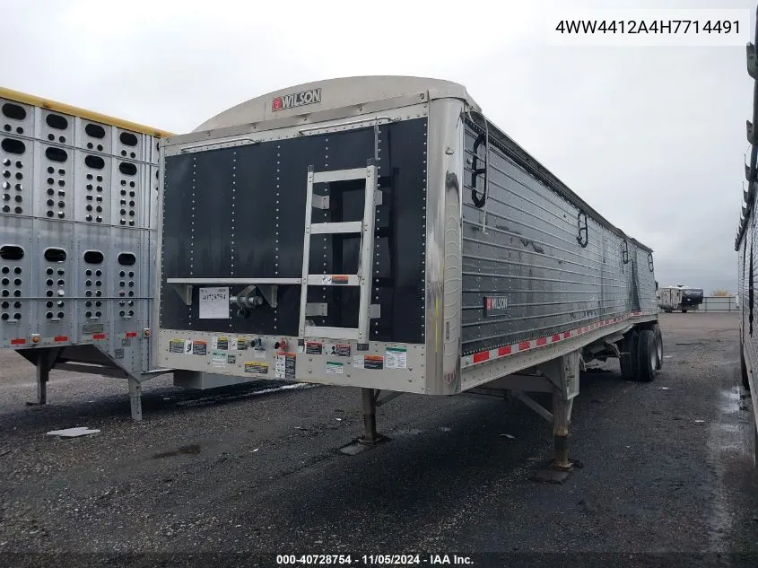 2017 Wilson Trailer Co Unknown VIN: 4WW4412A4H7714491 Lot: 40728754