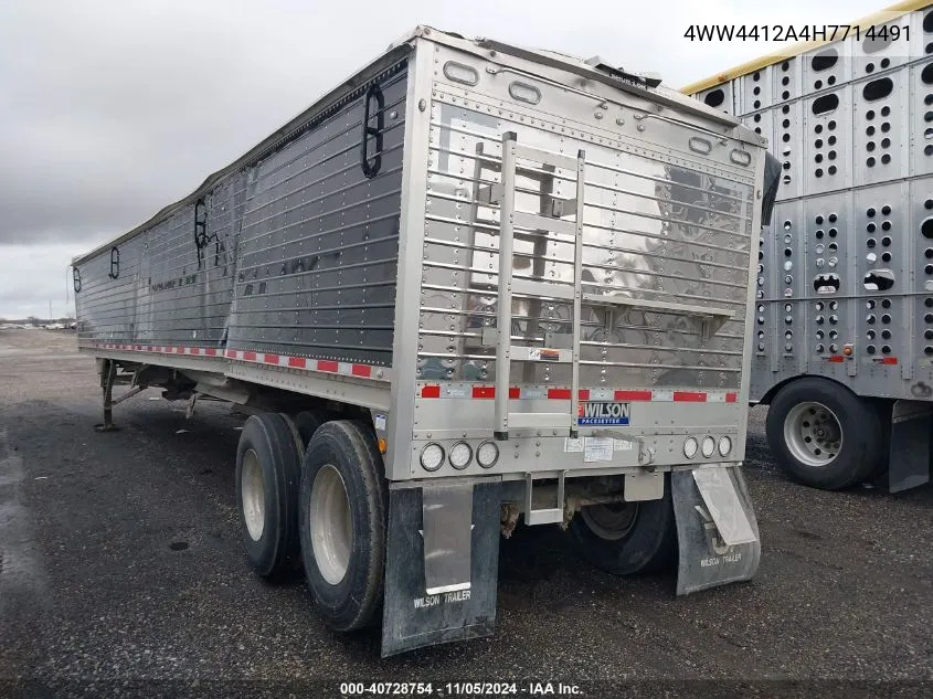 2017 Wilson Trailer Co Unknown VIN: 4WW4412A4H7714491 Lot: 40728754