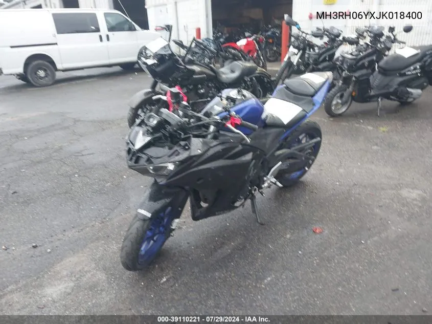 2018 Yamaha Yzfr3 VIN: MH3RH06YXJK018400 Lot: 39110221