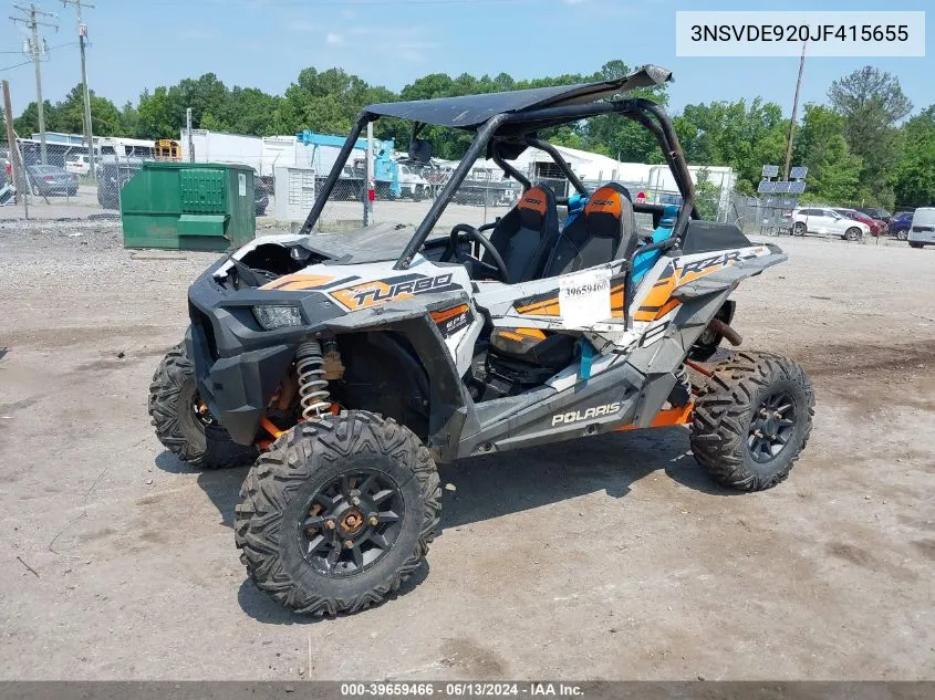 3NSVDE920JF415655 2018 Polaris Rzr Xp Turbo Eps