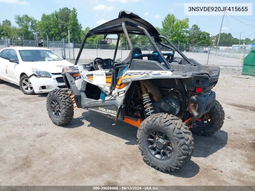 2018 Polaris Rzr Xp Turbo Eps VIN: 3NSVDE920JF415655 Lot: 39659466