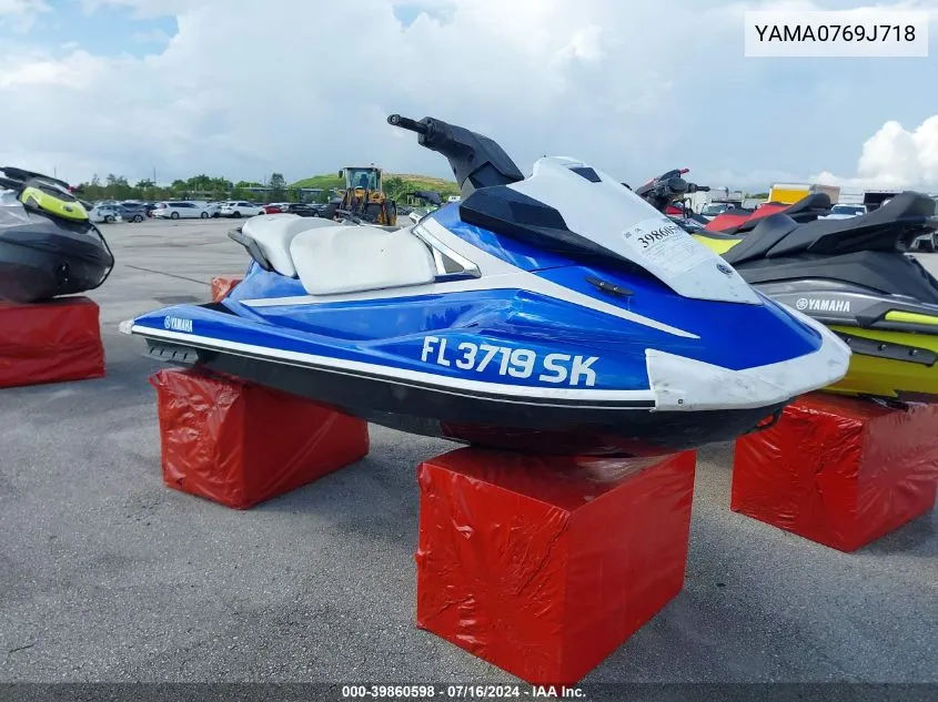 2018 Yamaha Vx Cruiser Ho VIN: YAMA0769J718 Lot: 39860598