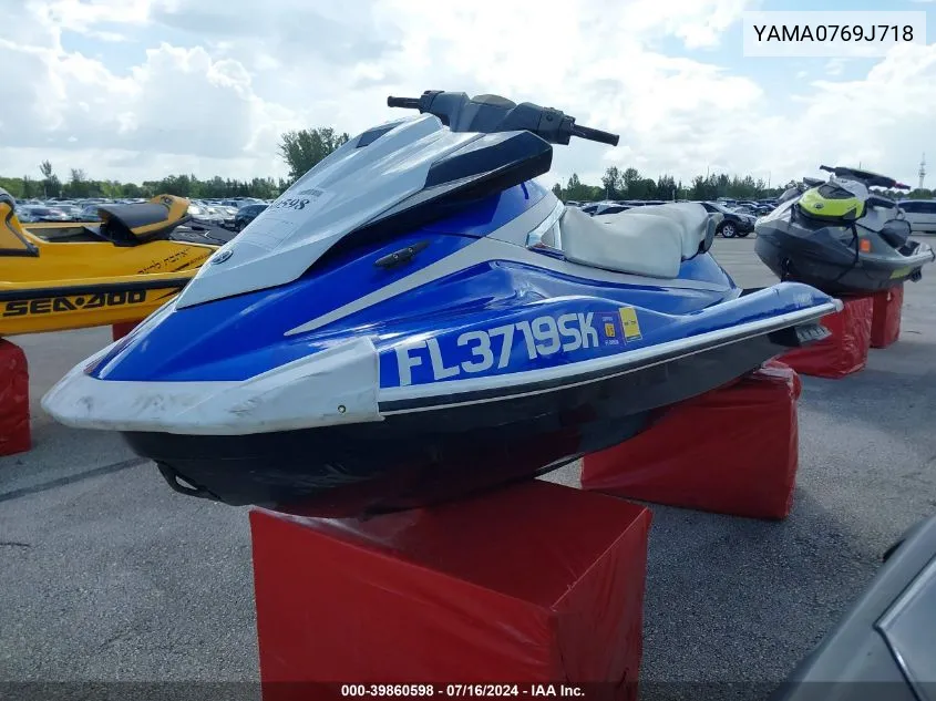 2018 Yamaha Vx Cruiser Ho VIN: YAMA0769J718 Lot: 39860598