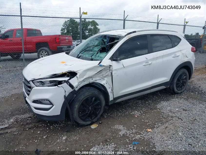 2018 Hyundai Tucson Sel VIN: KM8J3CA40JU743049 Lot: 39861934