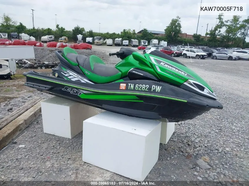 2018 Kawasaki Jetski VIN: KAW70005F718 Lot: 39865183