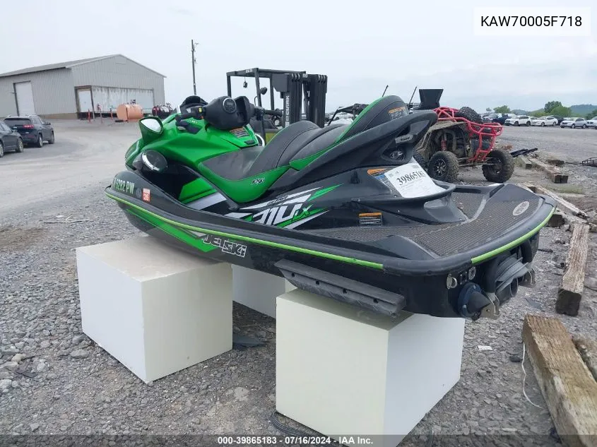 2018 Kawasaki Jetski VIN: KAW70005F718 Lot: 39865183