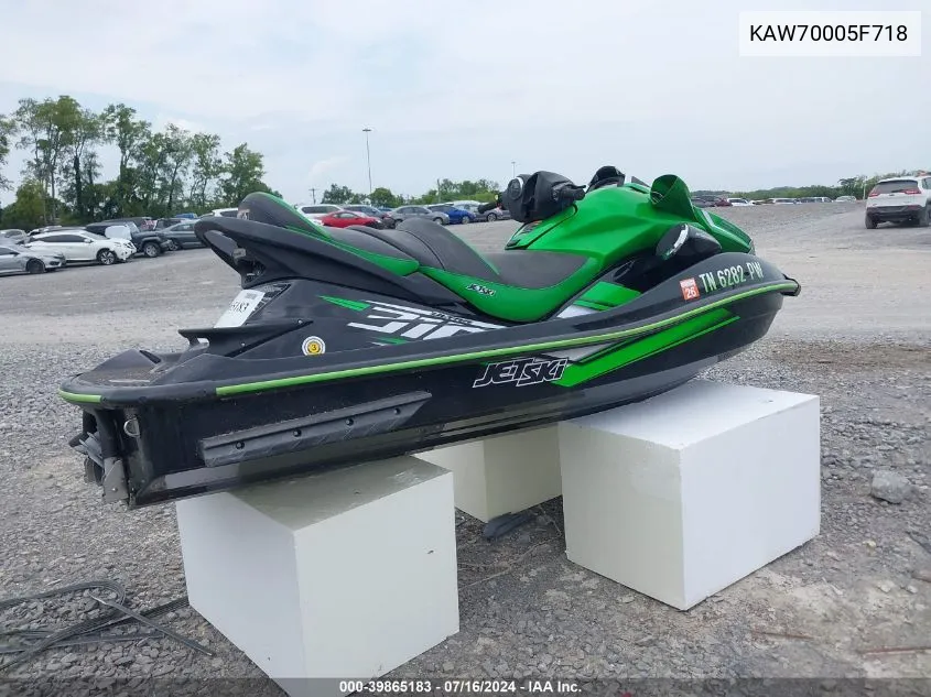 2018 Kawasaki Jetski VIN: KAW70005F718 Lot: 39865183