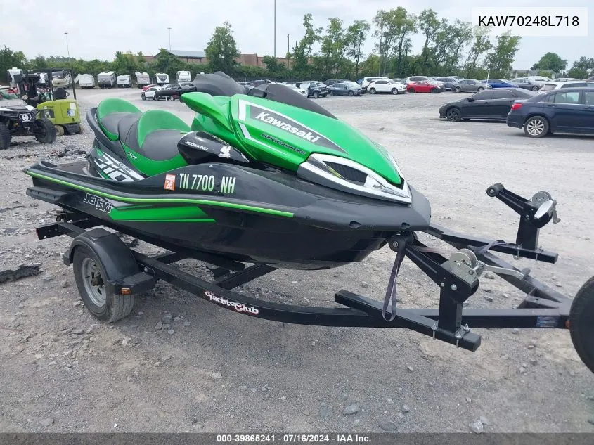 2018 Kawasaki Jetski VIN: KAW70248L718 Lot: 39865241