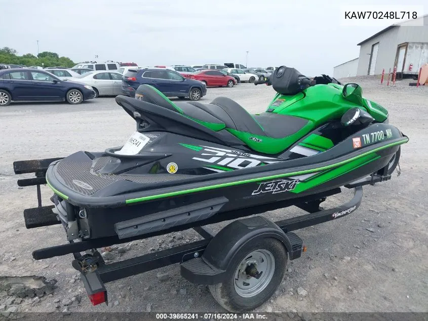 2018 Kawasaki Jetski VIN: KAW70248L718 Lot: 39865241