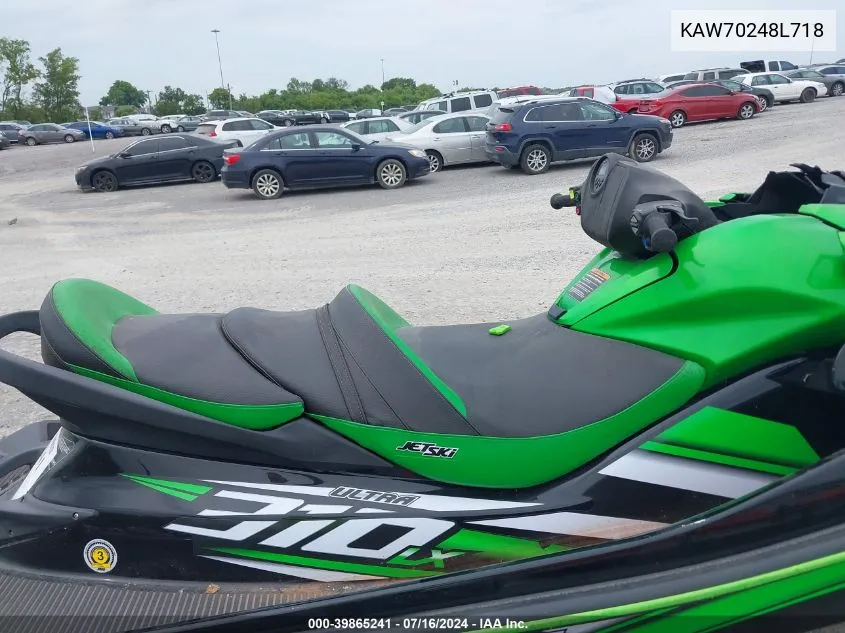 2018 Kawasaki Jetski VIN: KAW70248L718 Lot: 39865241