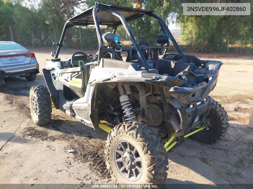 2018 Polaris Rzr Xp 1000 Eps VIN: 3NSVDE996JF402860 Lot: 39893724