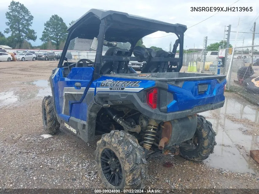 2018 Polaris General 1000 Eps VIN: 3NSRGE99XJH213965 Lot: 39924890