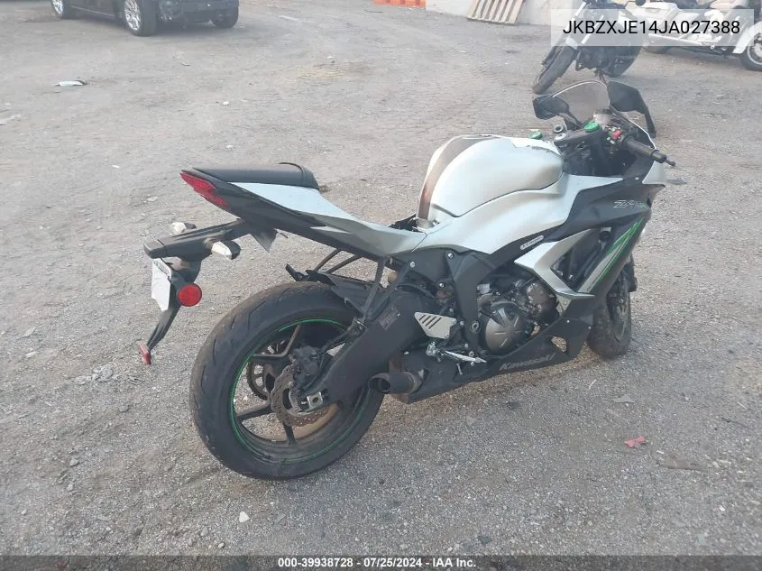 JKBZXJE14JA027388 2018 Kawasaki Zx636 E