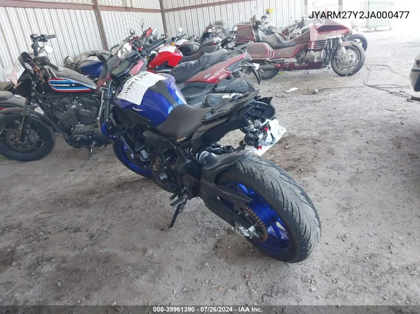 JYARM27Y2JA000477 2018 Yamaha Mt07 C