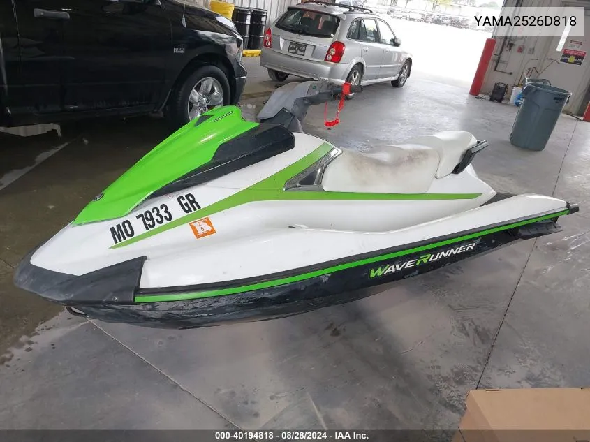 2018 Yamaha Vx VIN: YAMA2526D818 Lot: 40194818