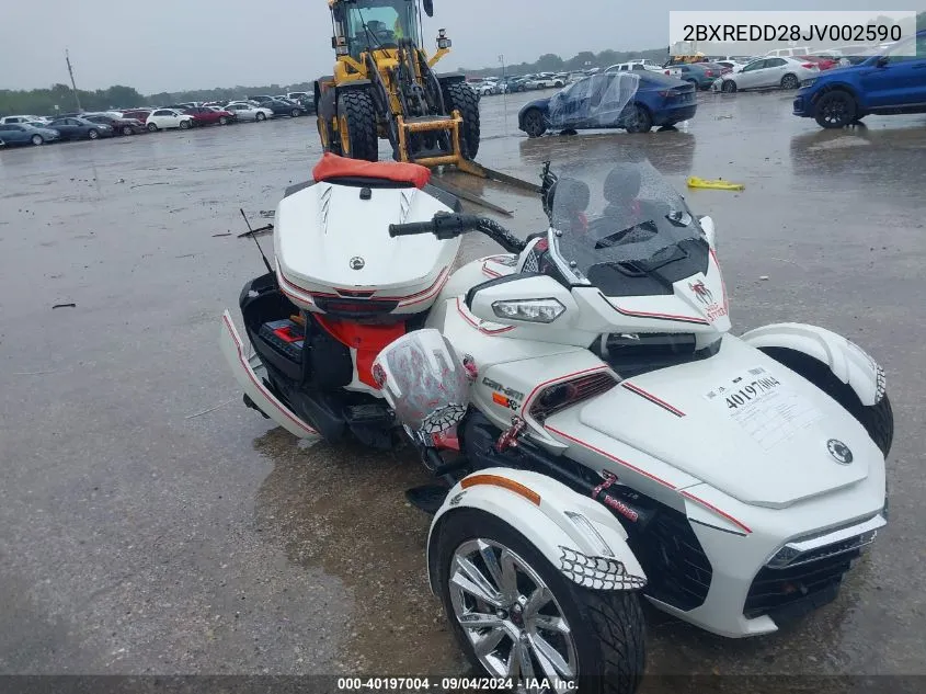 2018 Can-Am Spyder Roadster F3-T/F3 Limited/F3 Limited 10Th Anniversary VIN: 2BXREDD28JV002590 Lot: 40197004