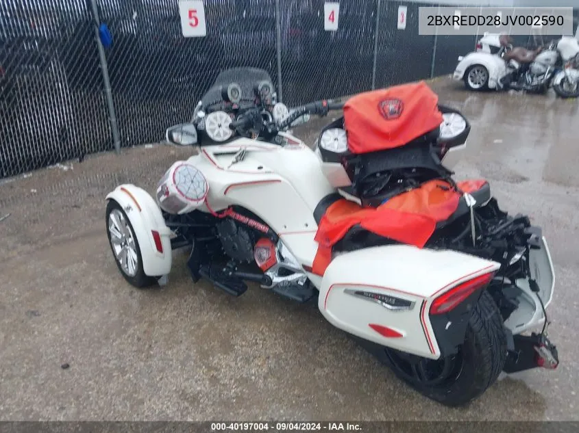 2018 Can-Am Spyder Roadster F3-T/F3 Limited/F3 Limited 10Th Anniversary VIN: 2BXREDD28JV002590 Lot: 40197004