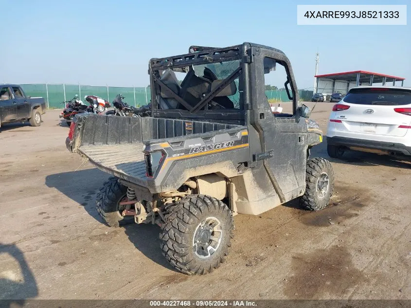 2018 Polaris Ranger Xp 1000 Eps VIN: 4XARRE993J8521333 Lot: 40227468