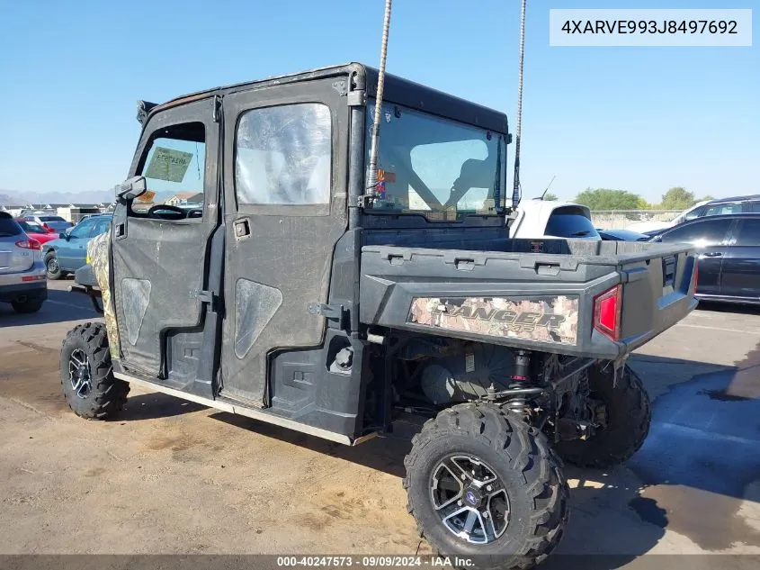 2018 Polaris Ranger Crew Xp 1000 Eps VIN: 4XARVE993J8497692 Lot: 40247573