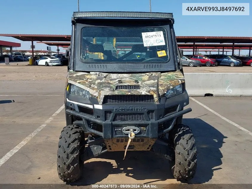 2018 Polaris Ranger Crew Xp 1000 Eps VIN: 4XARVE993J8497692 Lot: 40247573