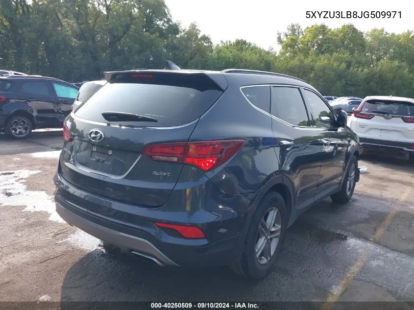 2018 Hyun Santa Fe Sport Autom 2.4L VIN: 5XYZU3LB8JG509971 Lot: 40250509