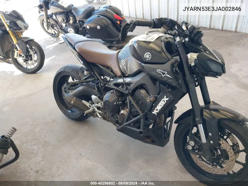 2018 Yamaha Mt09 VIN: JYARN53E3JA002846 Lot: 40296802