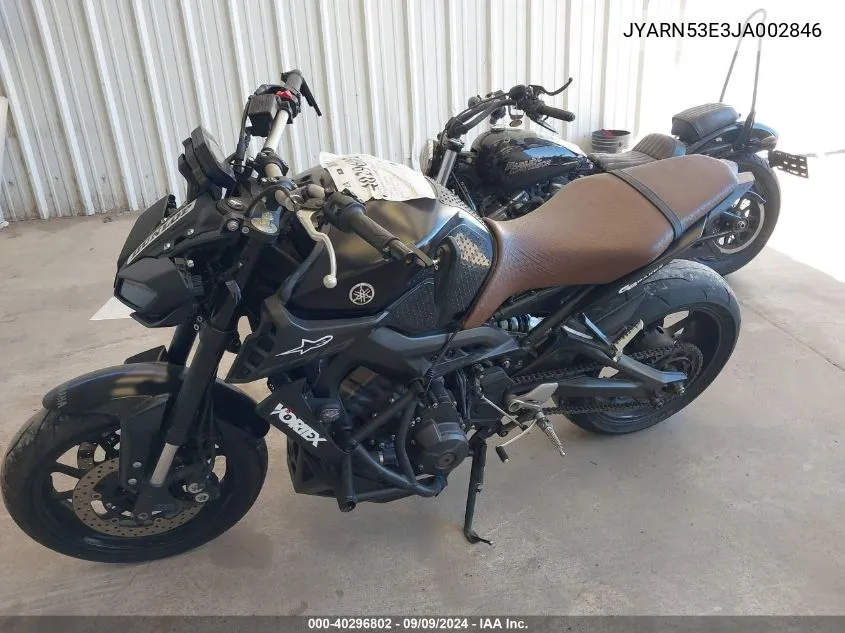 2018 Yamaha Mt09 VIN: JYARN53E3JA002846 Lot: 40296802