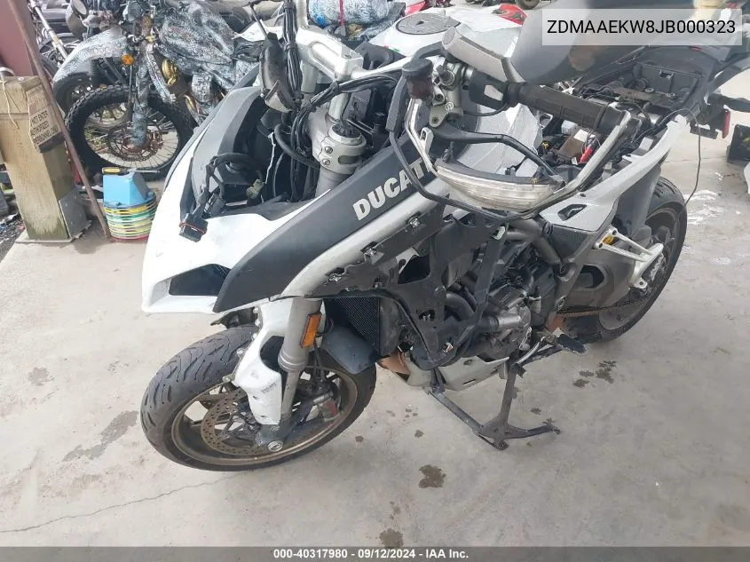 2018 Ducati Multistrada 1260/1260 S/1260 S Dlair/ VIN: ZDMAAEKW8JB000323 Lot: 40317980