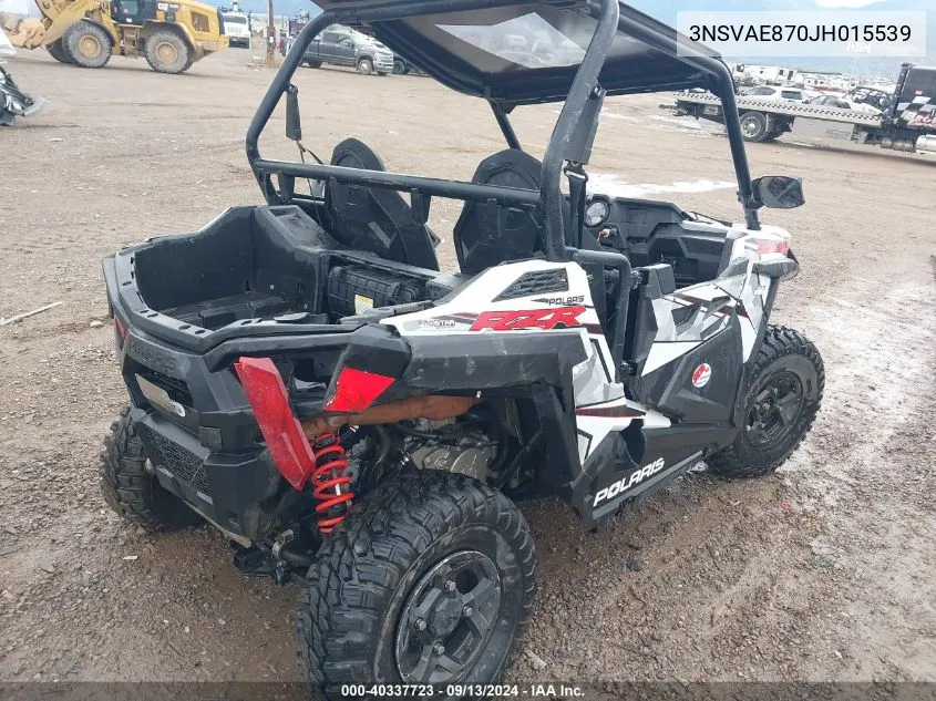 2018 Polaris Rzr 900 Eps VIN: 3NSVAE870JH015539 Lot: 40337723