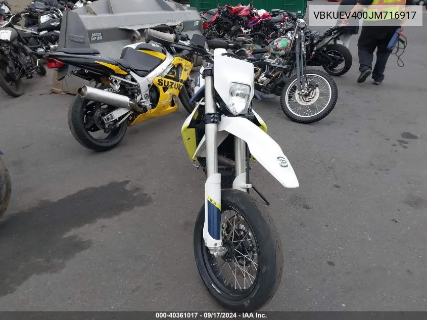 2018 Husqvarna 701 Enduro VIN: VBKUEV400JM716917 Lot: 40361017