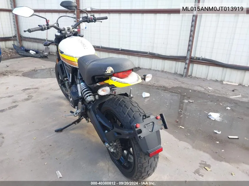 2018 Ducati Scrambler 800 VIN: ML015ANM0JT013919 Lot: 40380812