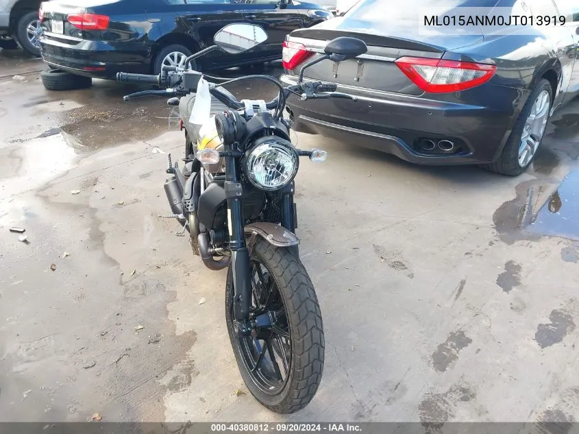 2018 Ducati Scrambler 800 VIN: ML015ANM0JT013919 Lot: 40380812