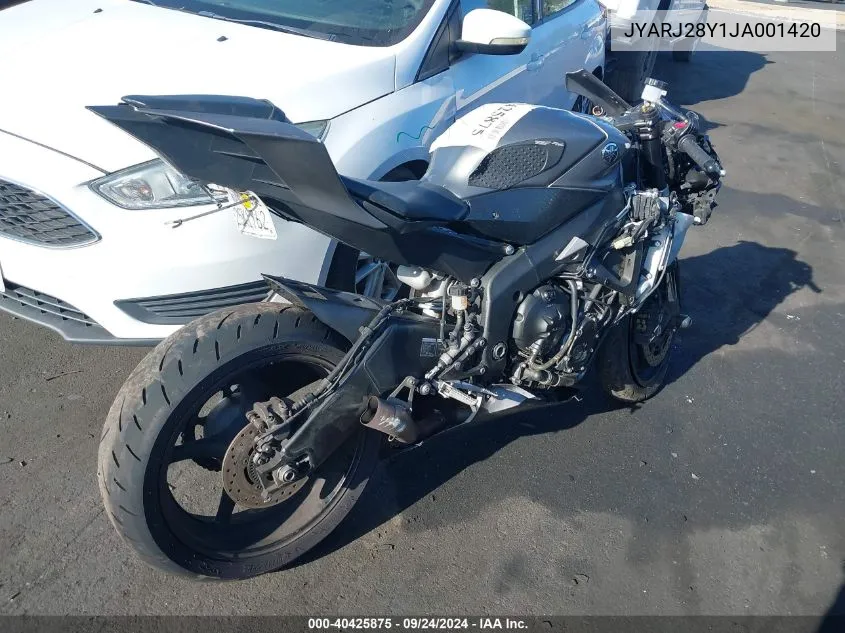 2018 Yamaha Yzfr6 C VIN: JYARJ28Y1JA001420 Lot: 40425875