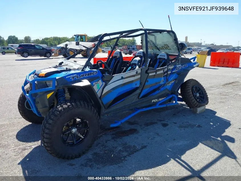 2018 Polaris Rzr Xp 4 Turbo Eps VIN: 3NSVFE921JF939648 Lot: 40433986