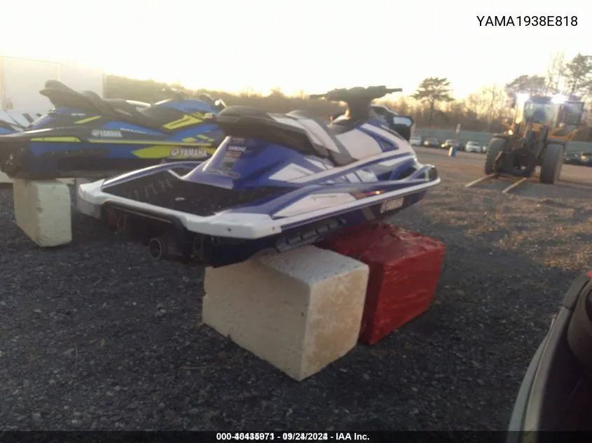 2018 Yamaha Gp1800 VIN: YAMA1938E818 Lot: 40435971