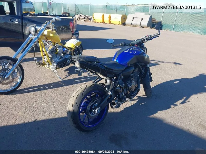 JYARM27E6JA001315 2018 Yamaha Mt07