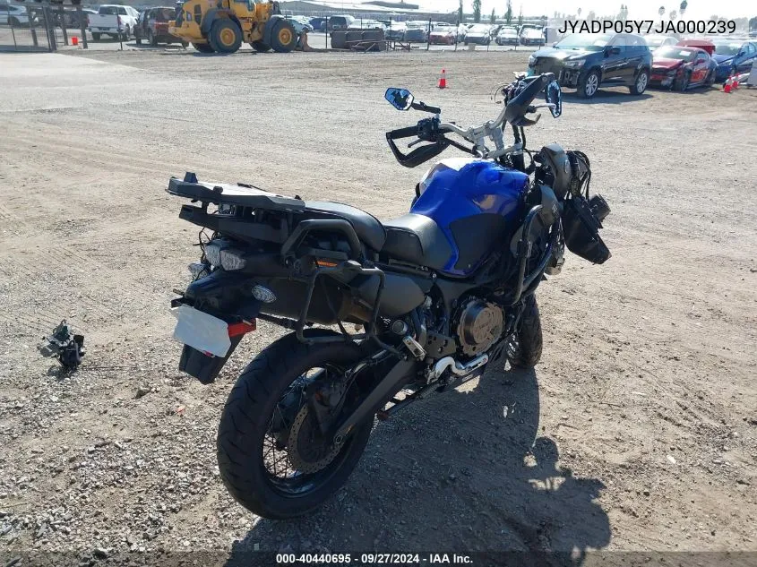 2018 Yamaha Xt1200Ze VIN: JYADP05Y7JA000239 Lot: 40440695