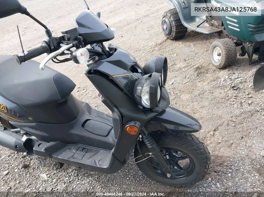 2018 Yamaha Yw50 F VIN: RKRSA43A8JA125768 Lot: 40460246