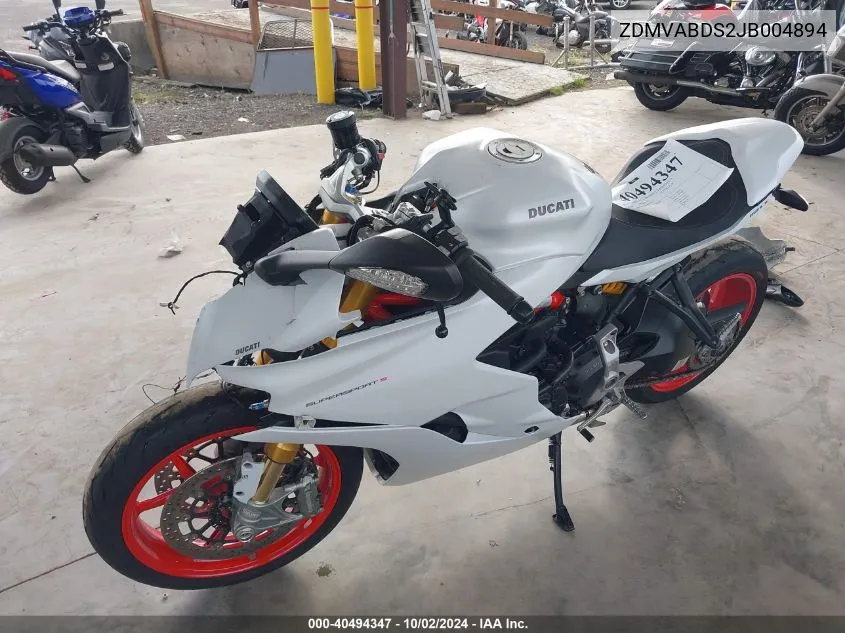 ZDMVABDS2JB004894 2018 Ducati Supersport