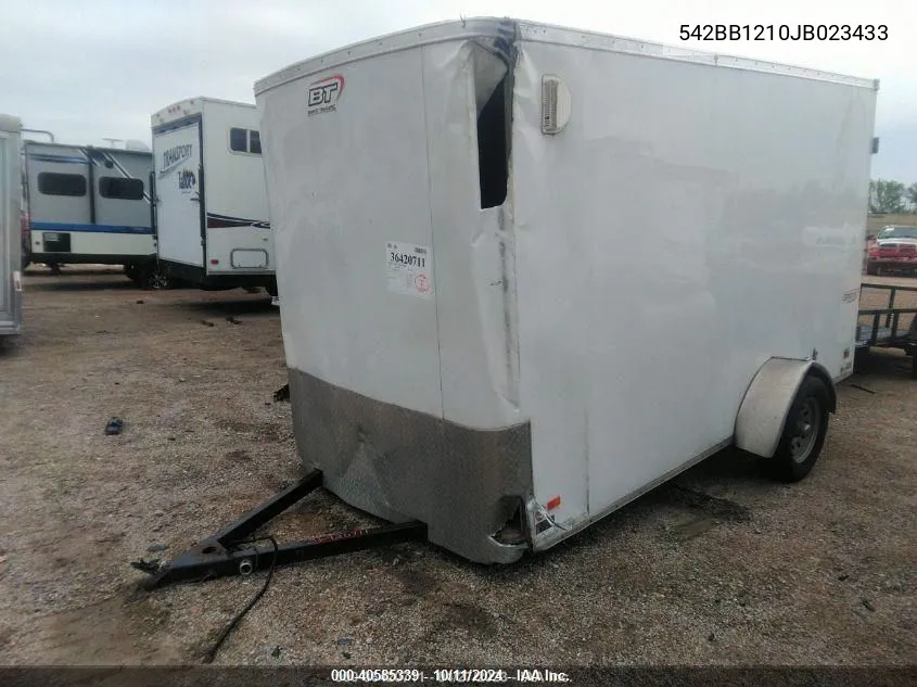 2018 Bravo Trailers Sc612Sa VIN: 542BB1210JB023433 Lot: 40585339