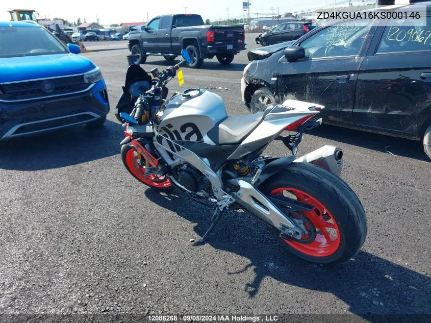 2019 Aprilia 259 VIN: ZD4KGUA16KS000146 Lot: 12086268