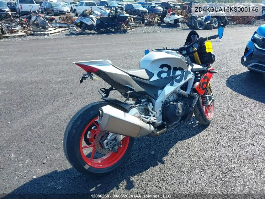 2019 Aprilia 259 VIN: ZD4KGUA16KS000146 Lot: 12086268