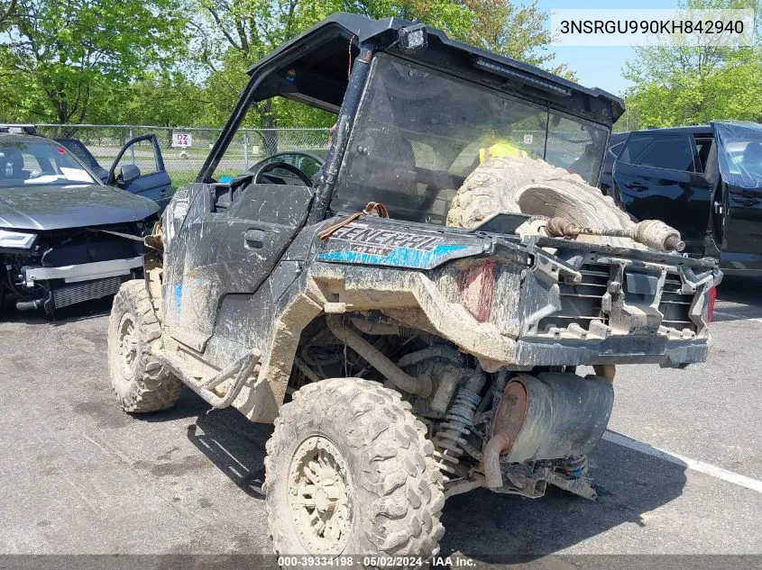 2019 Polaris General 1000 Eps Hunter Edition/1000 Eps Limited Edition VIN: 3NSRGU990KH842940 Lot: 39334198